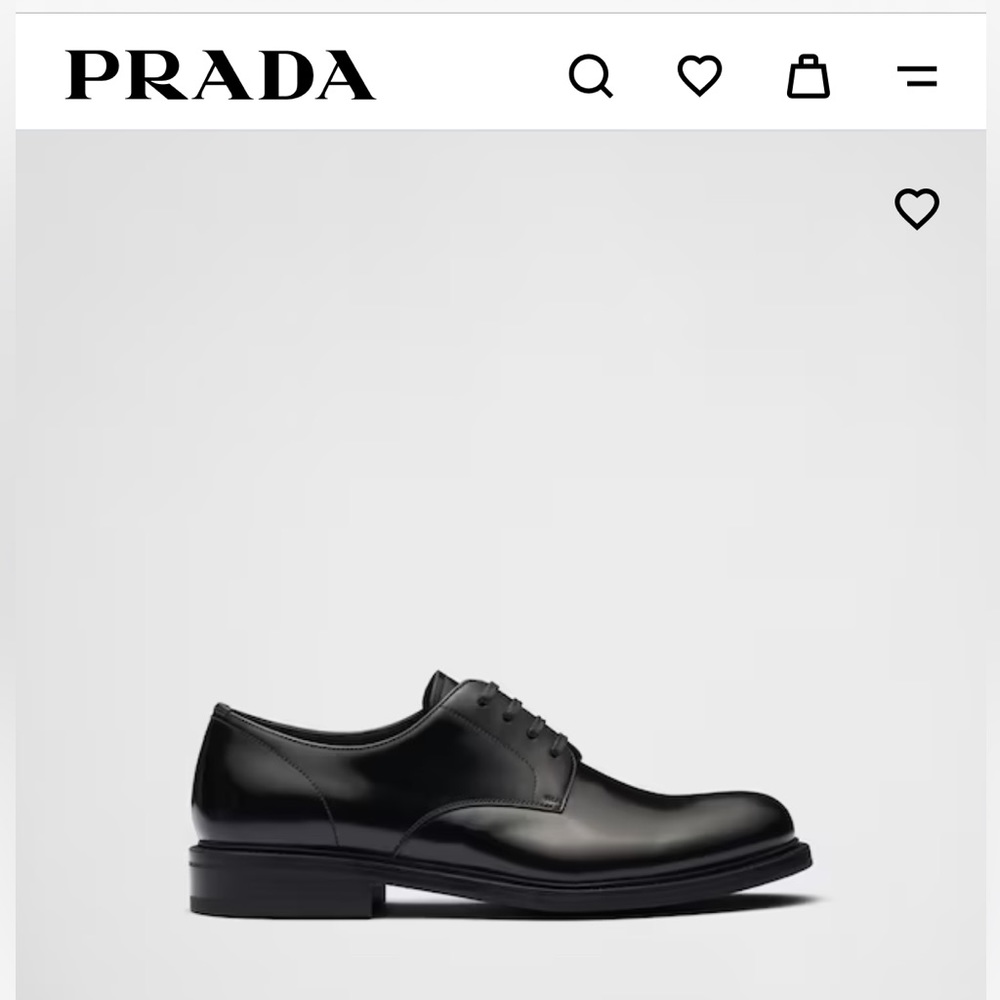 Prada Brushes Leather Lace up shoes
